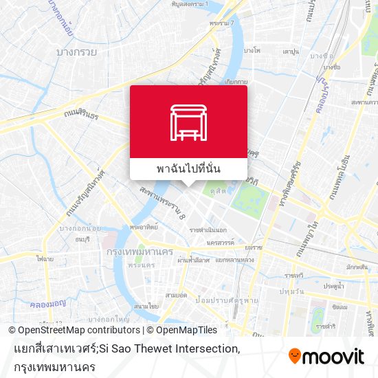 แยกสี่เสาเทเวศร์;Si Sao Thewet Intersection แผนที่