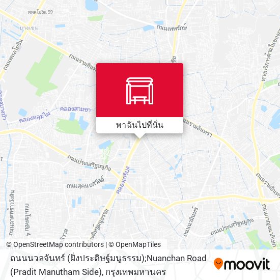 ถนนนวลจันทร์ (ฝั่งประดิษฐ์มนูธรรม);Nuanchan Road (Pradit Manutham Side) แผนที่