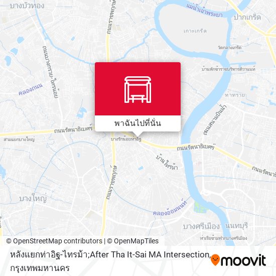 หลังแยกท่าอิฐ-ไทรม้า;After Tha It-Sai MA Intersection แผนที่