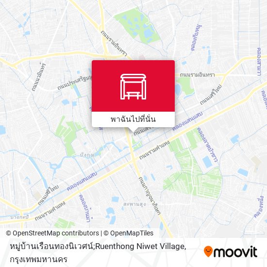 หมู่บ้านเรือนทองนิเวศน์;Ruenthong Niwet Village แผนที่