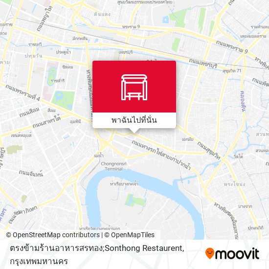 ตรงข้ามร้านอาหารสรทอง;Sonthong Restaurent แผนที่