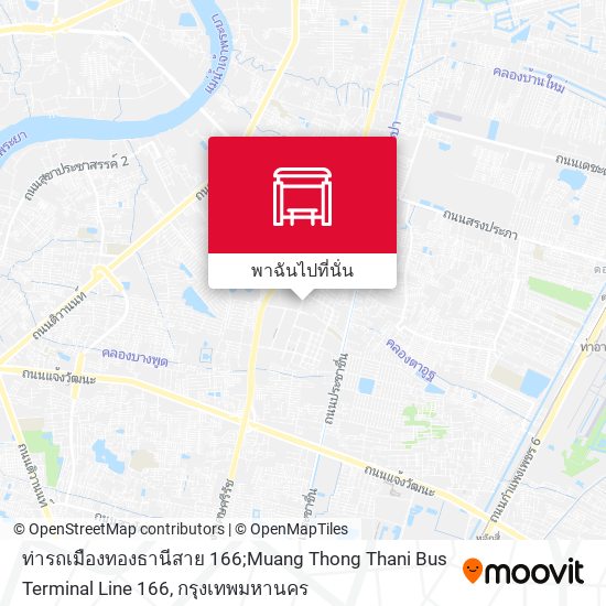 ท่ารถเมืองทองธานีสาย 166;Muang Thong Thani Bus Terminal Line 166 แผนที่