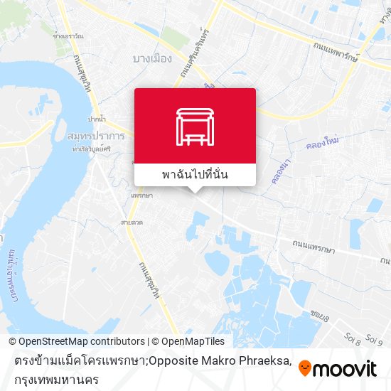 ตรงข้ามแม็คโครแพรกษา;Opposite Makro Phraeksa แผนที่