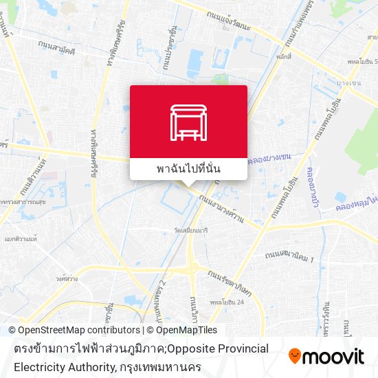 ตรงข้ามการไฟฟ้าส่วนภูมิภาค;Opposite Provincial Electricity Authority แผนที่