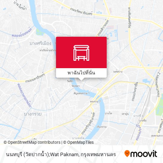 นนทบุรี (วัดปากน้ำ);Wat Paknam แผนที่