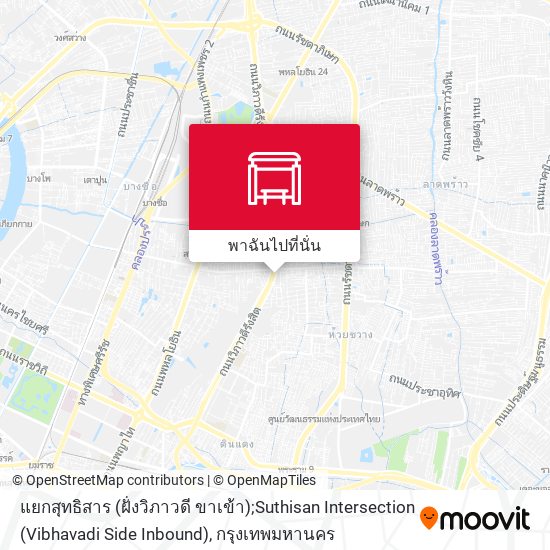 แยกสุทธิสาร (ฝั่งวิภาวดี ขาเข้า);Suthisan Intersection (Vibhavadi Side Inbound) แผนที่