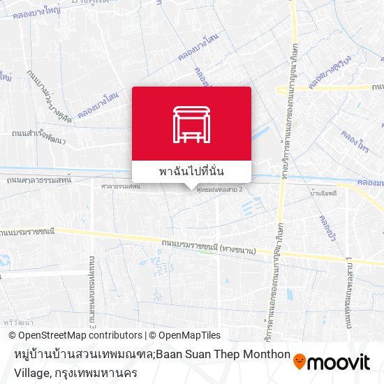 หมู่บ้านบ้านสวนเทพมณฑล;Baan Suan Thep Monthon Village แผนที่