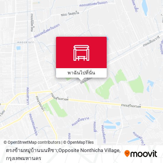 ตรงข้ามหมู่บ้านนนทิชา;Opposite Nonthicha Village แผนที่
