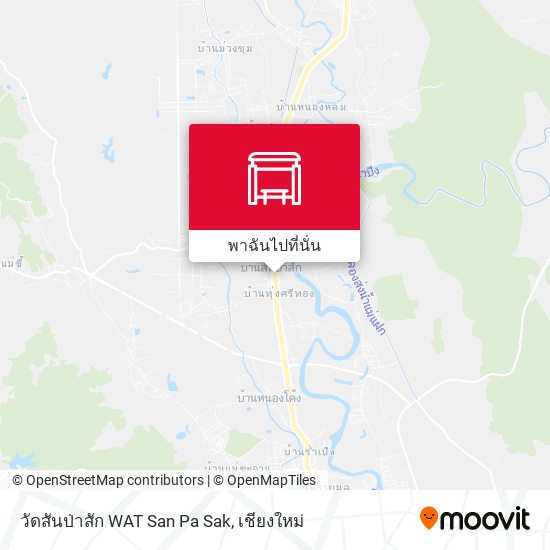 วัดสันป่าสัก WAT San Pa Sak แผนที่