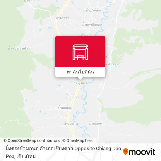 ฝั่งตรงข้ามกฟภ.อำเภอเชียงดาว Opposite Chiang Dao Pea แผนที่