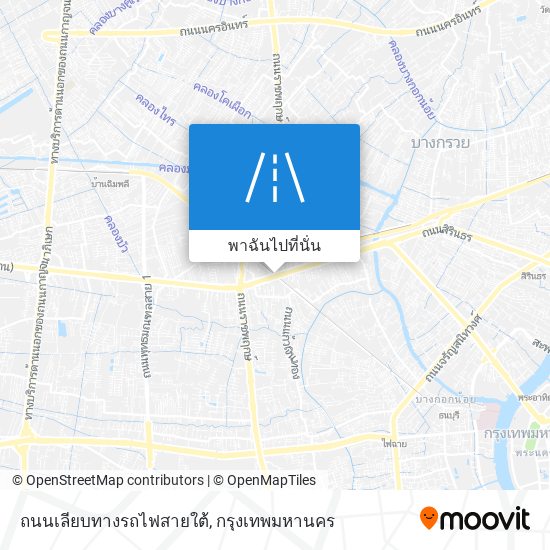 ถนนเลียบทางรถไฟสายใต้ แผนที่