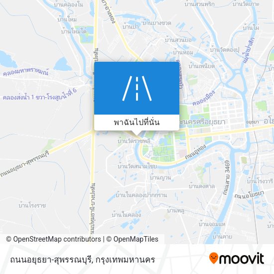 ถนนอยุธยา-สุพรรณบุรี แผนที่
