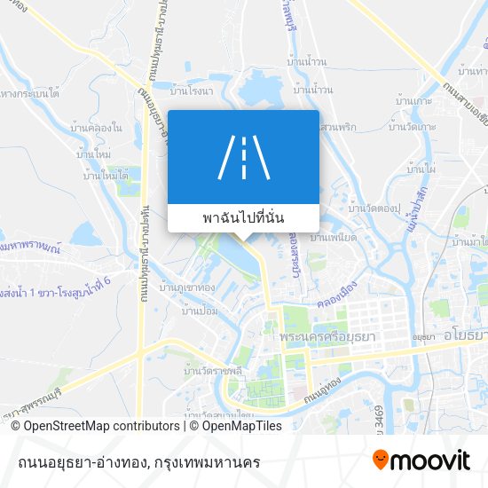 ถนนอยุธยา-อ่างทอง แผนที่