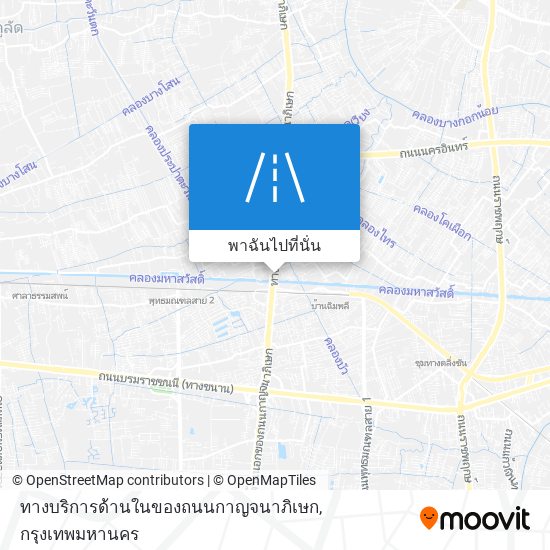 ทางบริการด้านในของถนนกาญจนาภิเษก แผนที่