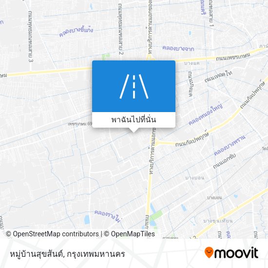 หมู่บ้านสุขสันต์ แผนที่