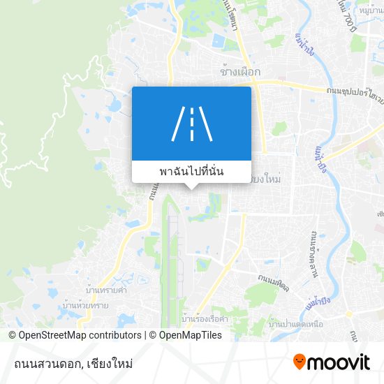 ถนนสวนดอก แผนที่