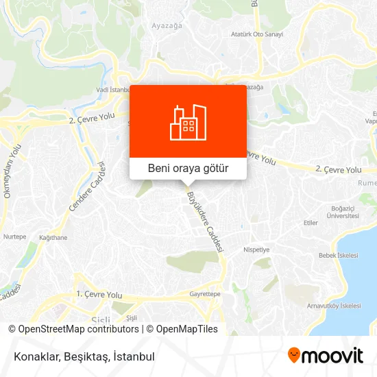 Konaklar, Beşiktaş harita