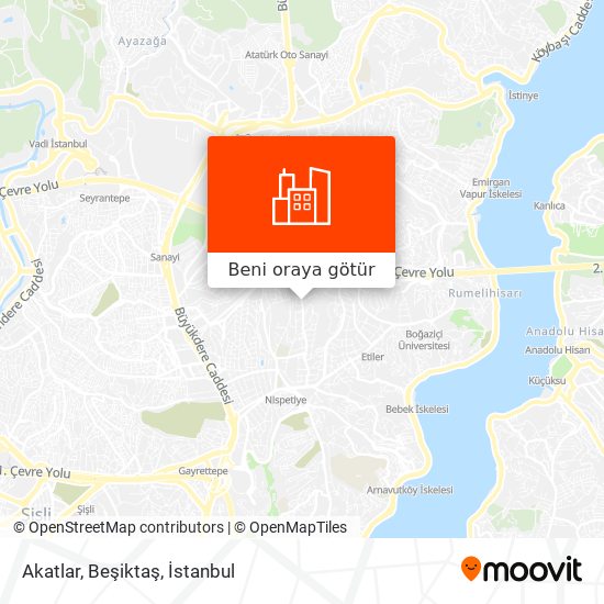 Akatlar, Beşiktaş harita