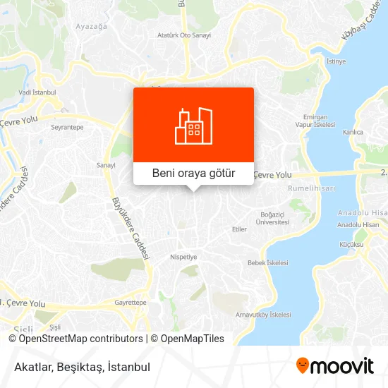 Akatlar, Beşiktaş harita