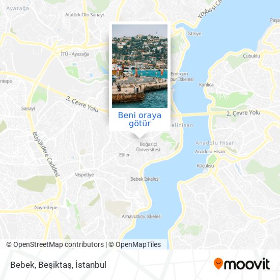 Bebek, Beşiktaş harita