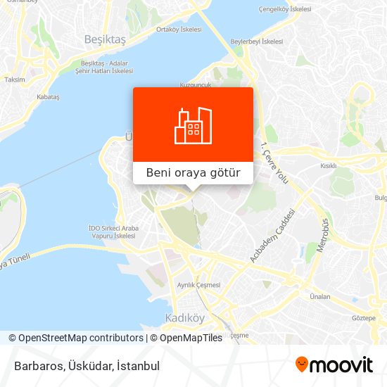Barbaros, Üsküdar harita