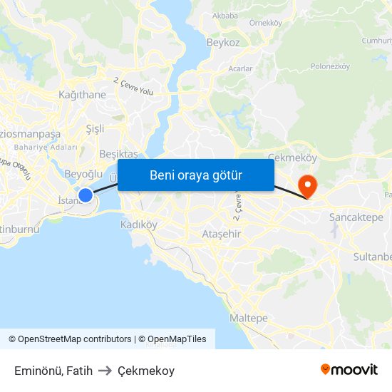 Eminönü, Fatih to Eminönü, Fatih map