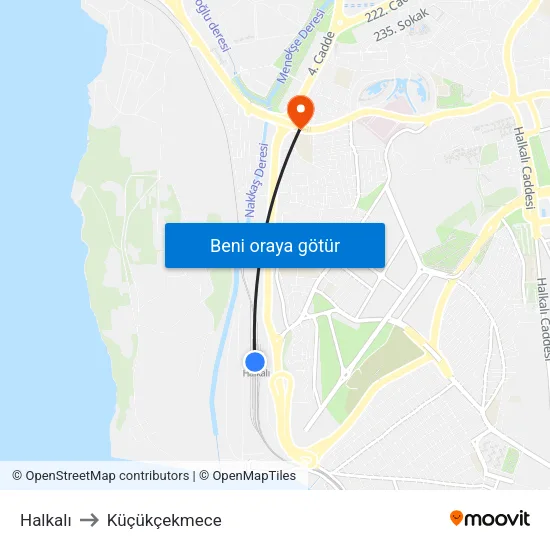 Halkalı to Küçükçekmece map