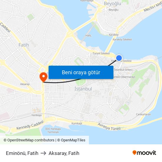 Eminönü, Fatih to Aksaray, Fatih map