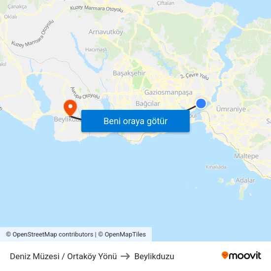 Deniz Müzesi / Ortaköy Yönü to Beylikduzu map