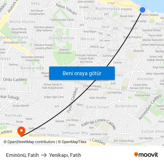 Eminönü, Fatih to Yenikapı, Fatih map