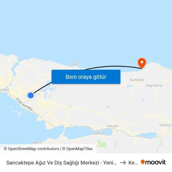 Sancaktepe Ağız Ve Diş Sağlığı Merkezi - Yenidoğan Peronlar Yönü to Kerpe map