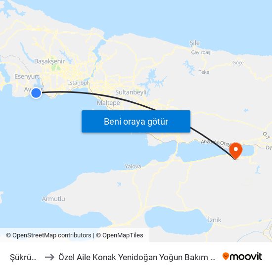 Şükrübey to Özel Aile Konak Yenidoğan Yoğun Bakım Ünitesi map