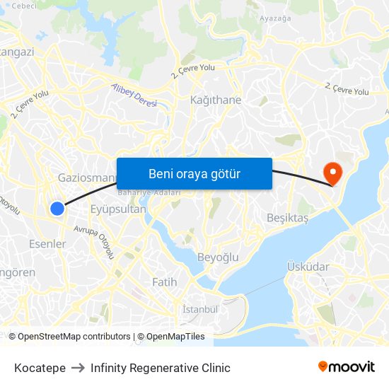 Kocatepe to Infinity Regenerative Clinic map