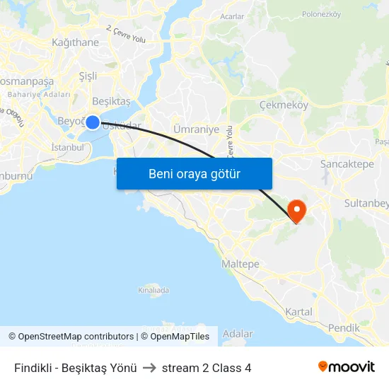 Fındıklı - Beşiktaş Yönü to stream 2 Class 4 map
