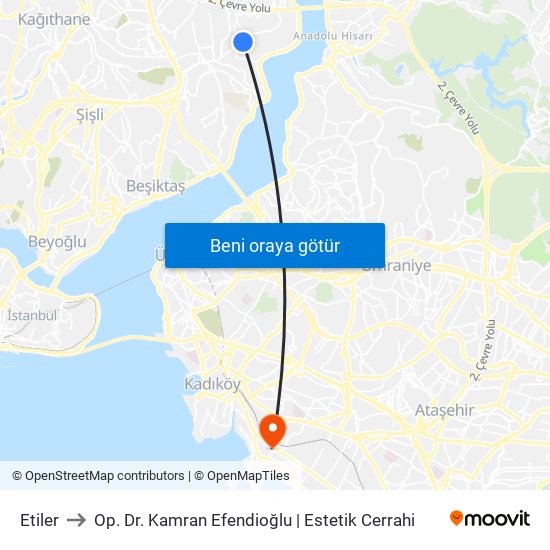 Etiler to Op. Dr. Kamran Efendioğlu | Estetik Cerrahi map