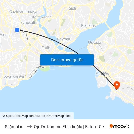 Sağmalcılar to Op. Dr. Kamran Efendioğlu | Estetik Cerrahi map