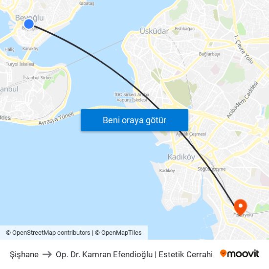 Şişhane to Op. Dr. Kamran Efendioğlu | Estetik Cerrahi map