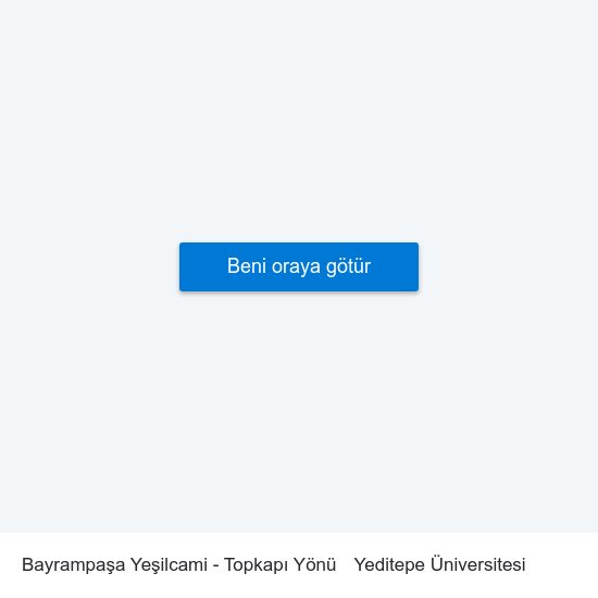 Bayrampaşa Yeşilcami - Topkapı Yönü to Yeditepe Üniversitesi map