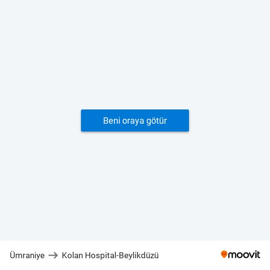 Ümraniye to Kolan Hospital-Beylikdüzü map