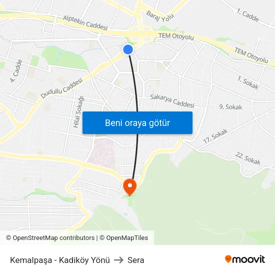 Kemalpaşa - Kadiköy Yönü to Sera map