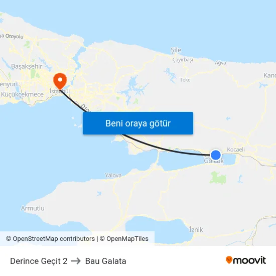 Derince Geçit 2 to Bau Galata map