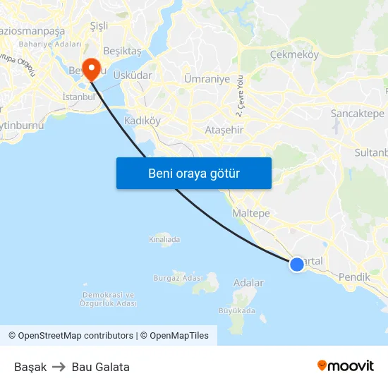 Başak to Bau Galata map