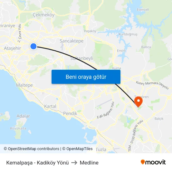 Kemalpaşa - Kadiköy Yönü to Medline map