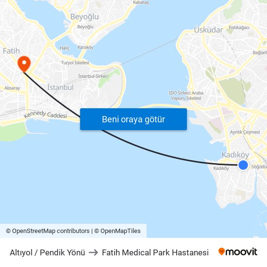 Altıyol / Pendik Yönü to Fatih Medical Park Hastanesi map