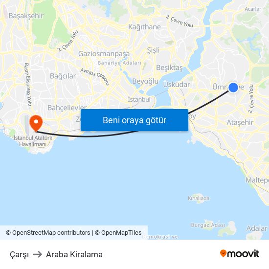 Çarşı to Araba Kiralama map