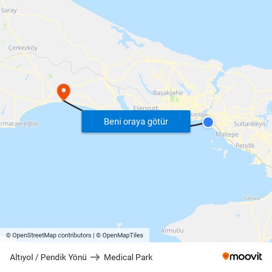 Altıyol / Pendik Yönü to Medical Park map