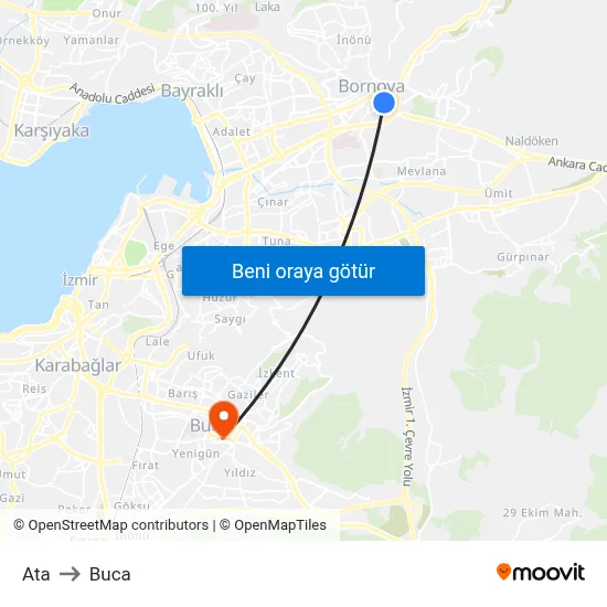 Ata to Buca map