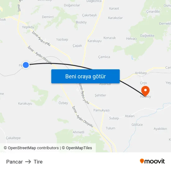 Pancar to Tire map