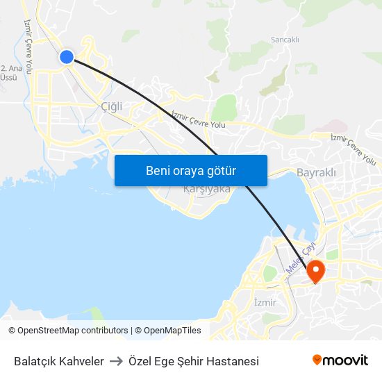 Balatçık Kahveler to Özel Ege Şehir Hastanesi map