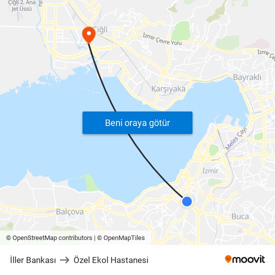 İller Bankası to Özel Ekol Hastanesi map